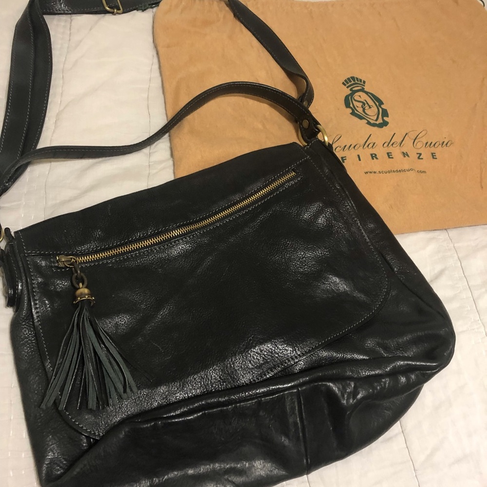 Beautiful Italian Black Leather Bag